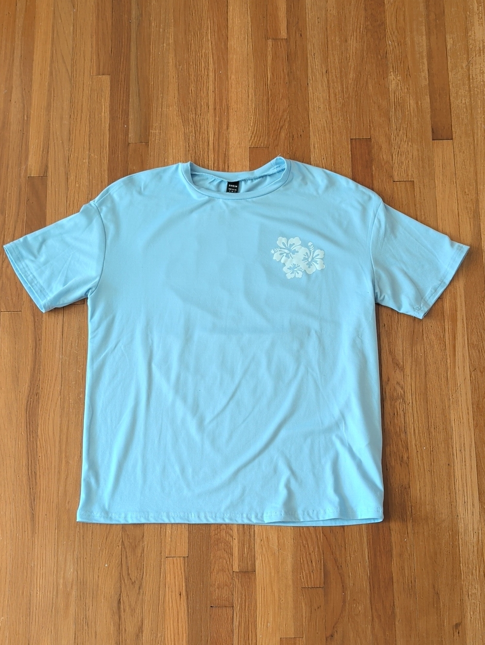 Women's Light Blue Floral T-shirt